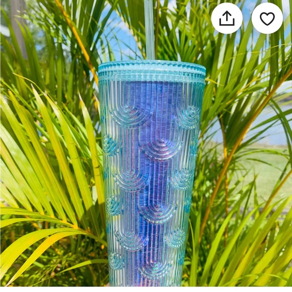 Starbucks Summer siren mermaid tumbler Teal 24oz - Picture 4 of 5